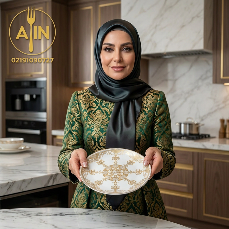 ارکوپال ۲6پارچه لئون طرح ویژن عسلی لوکس
