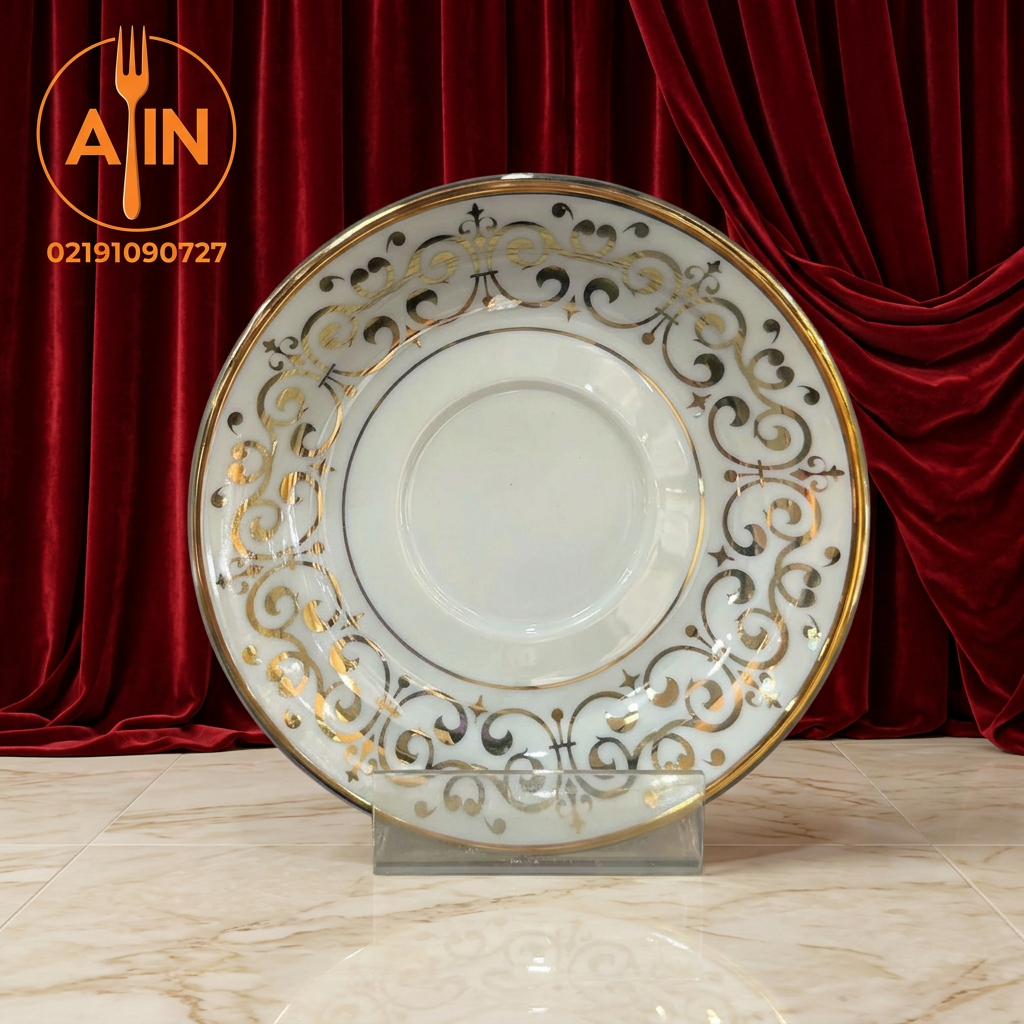 نعلبکی گرد مدل یاسمین (ست ۶ عددی)