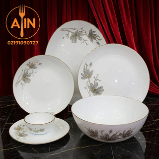 ارکوپال سرویس۲۶پارچه ژالین طوسی مقصود لب طلا