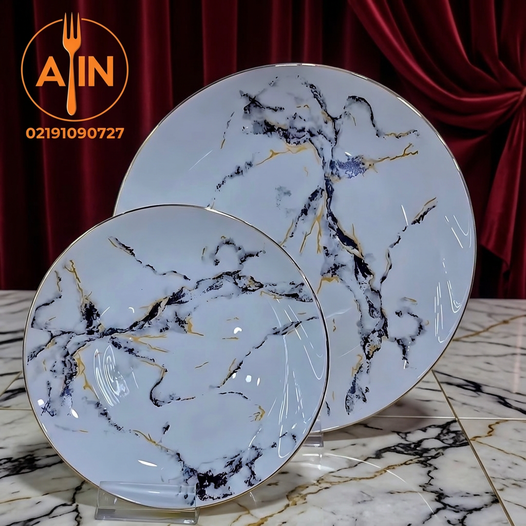 ارکوپال سرویس۲۶پارچه سنگی مقصود لب طلا