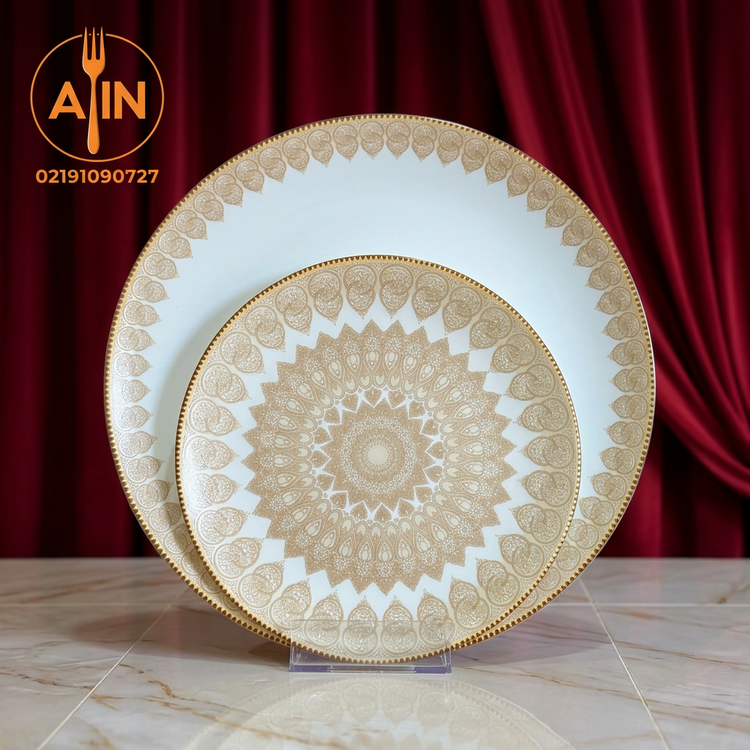 ارکوپال سرویس۲۶پارچه نسترن عسلی
